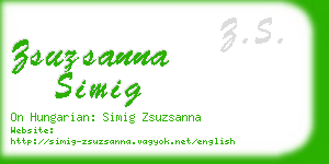 zsuzsanna simig business card